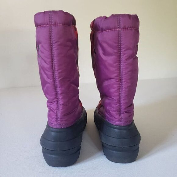 SOREL Cub Pink and Purple Floral Waterproof Insulated Winter Snow Boot Sz 5 - Picture 8 of 12